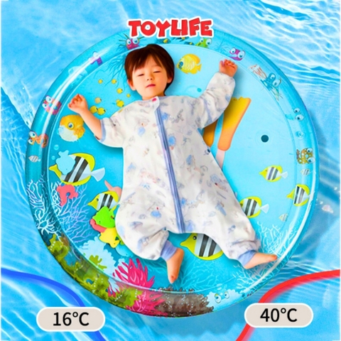 Thảm nước đệm nước mùa hè 100cm tặng kèm bơm cho bé nệm nước mát lạnh thảm đệm nước đại dương trẻ em TOYLIFE
