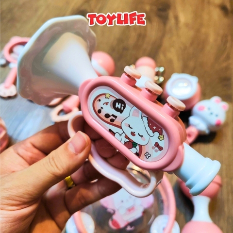 Đồ chơi lục lạc gặm nướu cầm tay 10 món an toàn cho bé xúc xắc gặm nướu cao cấp sơ sinh phát triển giác quan TOYLIFE