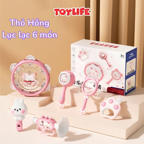 Đồ chơi lục lạc gặm nướu cầm tay 10 món an toàn cho bé xúc xắc gặm nướu cao cấp sơ sinh phát triển giác quan TOYLIFE