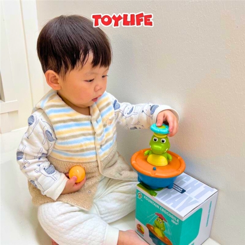 Đồ chơi nhà tắm phun nước vòi sen thế hệ mới tặng kèm pin cho bé trò chơi phòng tắm phun nước cá sấu vui nhộn TOYLIFE