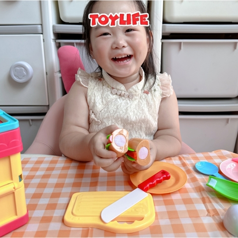 Đồ chơi cắt hoa quả rau củ kèm khay đựng cho bé trò chơi cắt trái cây bộ đồ chơi nấu ăn cắt rau quả trẻ em TOYLIFE