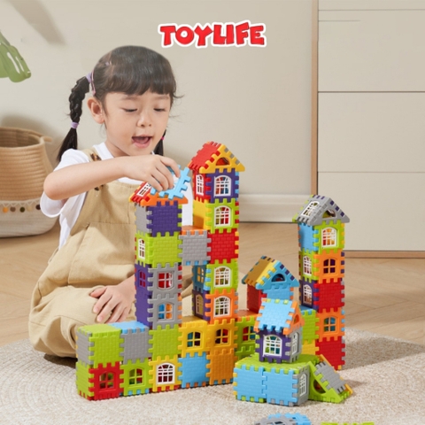 Đồ chơi xếp hình xây dựng ngôi nhà thông minh loại to cho bé bộ lắp ghép xây nhà DIY 150 chi tiết trẻ em TOYLIFE