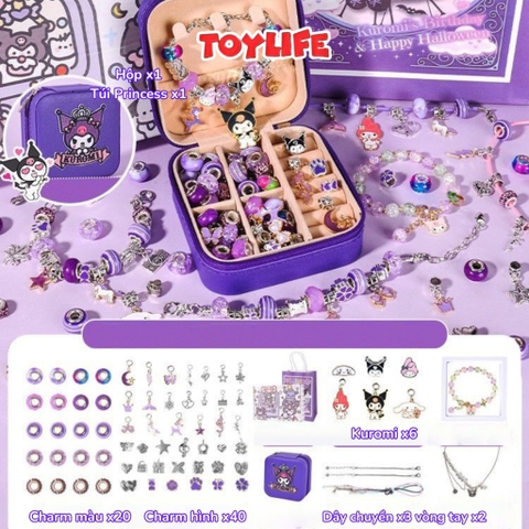 Bộ xâu vòng tay trang sức 66 chi tiết charm cao cấp cho bé đồ chơi vòng đeo tay đính cườm thủ công handmade DYI sáng tạo