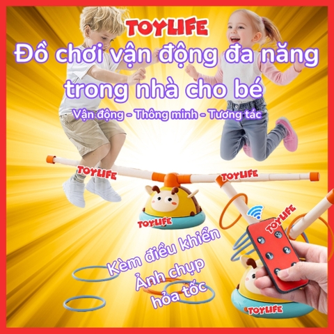 Đồ chơi vận động đa năng trong nhà hình chú ong cho bé máy tập thể dục bọ rùa nhảy cao ném vòng trẻ em TOYLIFE