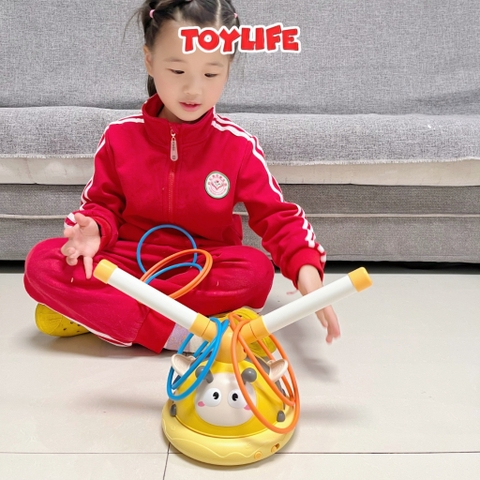 Đồ chơi vận động đa năng trong nhà hình chú ong cho bé máy tập thể dục bọ rùa nhảy cao ném vòng trẻ em TOYLIFE