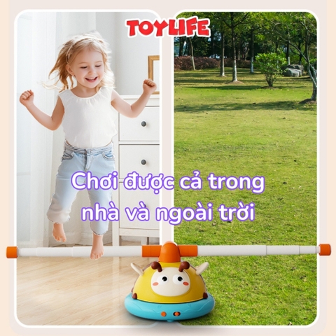 Đồ chơi vận động đa năng trong nhà hình chú ong cho bé máy tập thể dục bọ rùa nhảy cao ném vòng trẻ em TOYLIFE