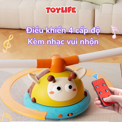 Đồ chơi vận động đa năng trong nhà hình chú ong cho bé máy tập thể dục bọ rùa nhảy cao ném vòng trẻ em TOYLIFE