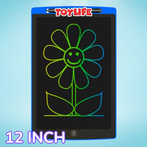 Bảng vẽ điện tử tự xóa thông minh màn hình LCD đa sắc 12 inch cho bé bảng vẽ lcd size lớn bảng viết điện tử TOYLIFE