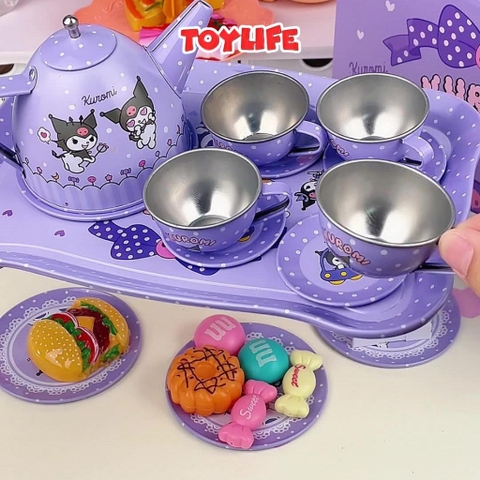 Đồ chơi vali tiệc trà bánh kuromi 36 chi tiết cao cấp cho bé bộ đồ chơi trà chiều trẻ em TOYLIFE
