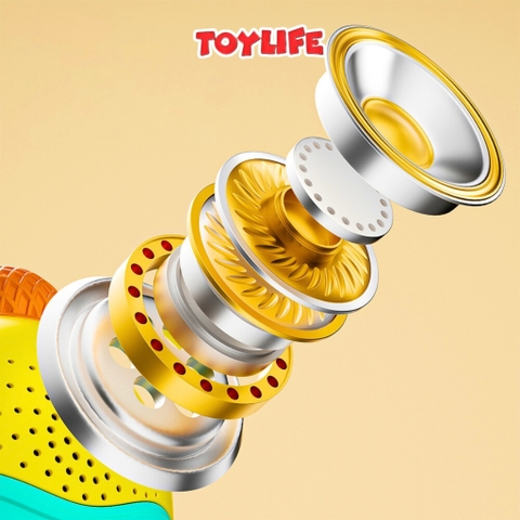 Mic hát karaoke bluetooth không dây kèm sạc cao cấp cho bé micro không dây livestream mini máy phát nhạc trẻ em TOYLIFE