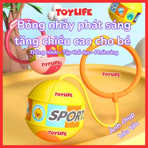 Bóng nhảy phát sáng tăng chiều cao cho bé đồ chơi bóng nhảy dây tập thể dục có đèn trẻ em TOYLIFE