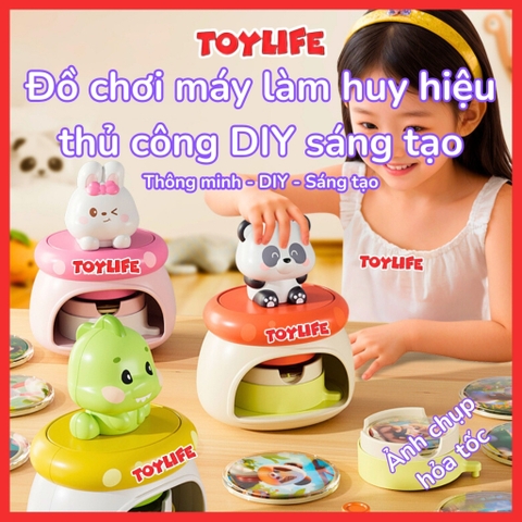 Đồ chơi máy làm huy hiệu thủ công DIY sáng tạo cho bé máy ép tự làm huy hiệu handmade quà tặng trẻ em TOYLIFE