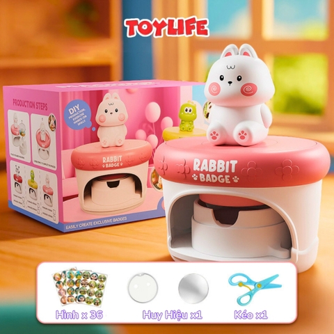 Đồ chơi máy làm huy hiệu thủ công DIY sáng tạo cho bé máy ép tự làm huy hiệu handmade quà tặng trẻ em TOYLIFE