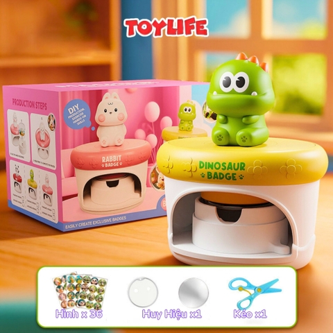 Đồ chơi máy làm huy hiệu thủ công DIY sáng tạo cho bé máy ép tự làm huy hiệu handmade quà tặng trẻ em TOYLIFE