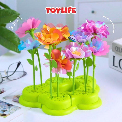 Đồ chơi máy làm hoa handmade DIY thế hệ mới cho bé máy tự làm bông hoa thủ công quà tặng trang trí trẻ em TOYLIFE