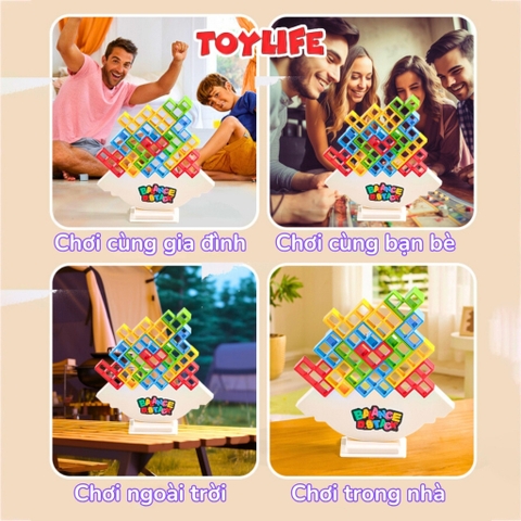 Đồ chơi xếp hình cân bằng thế hệ mới thông minh cho bé xếp hình thăng bằng trò chơi xếp chồng cân bằng TOYLIFE