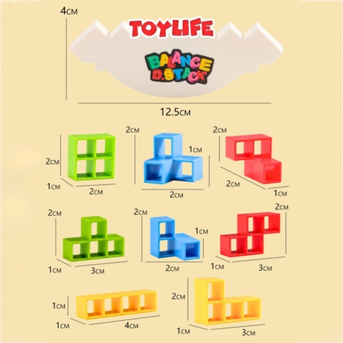 Đồ chơi xếp hình cân bằng thế hệ mới thông minh cho bé xếp hình thăng bằng trò chơi xếp chồng cân bằng TOYLIFE