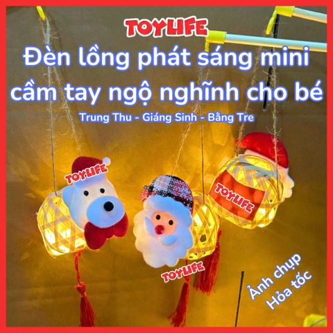 Đèn lồng phát sáng mini cầm tay ngộ nghĩnh cho bé đèn lồng trung thu đèn lồng giáng sinh DIY trẻ em TOYLIFE