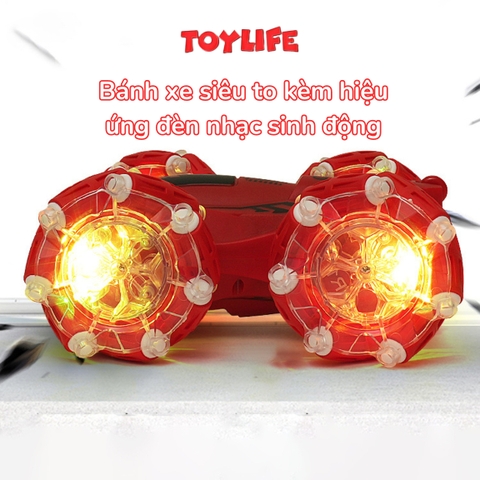 Đồ chơi xe tăng điều khiển từ xa bắn đạn nở xe tank điều khiển bắn bom nước kèm nhạc đèn xe bốn bánh xoay 360 độ TOYLIFE