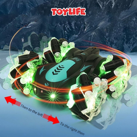 Đồ chơi xe tăng điều khiển từ xa bắn đạn nở xe tank điều khiển bắn bom nước kèm nhạc đèn xe bốn bánh xoay 360 độ TOYLIFE