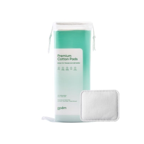 Bông Tẩy Trang Cao Cấp Goêm 100% Cotton Miếng Vuông Lớn 100m