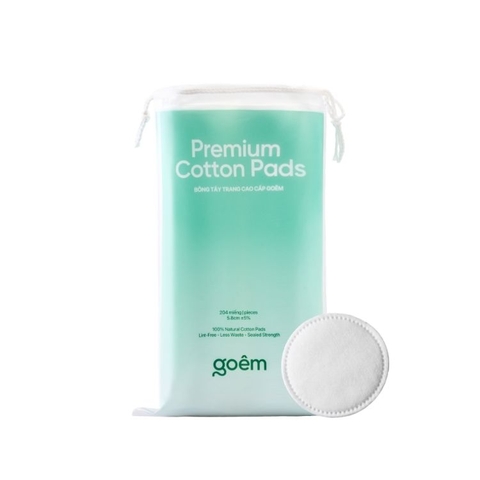 Bông Tẩy Trang Cao Cấp Goêm 100% Cotton Miếng Tròn 204m