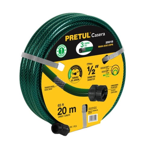 BỘ VÒI XỊT RỬA ĐA NĂNG 8 CHẾ ĐỘ PHUN 20M PRETUL - MAN-20X1/2PR