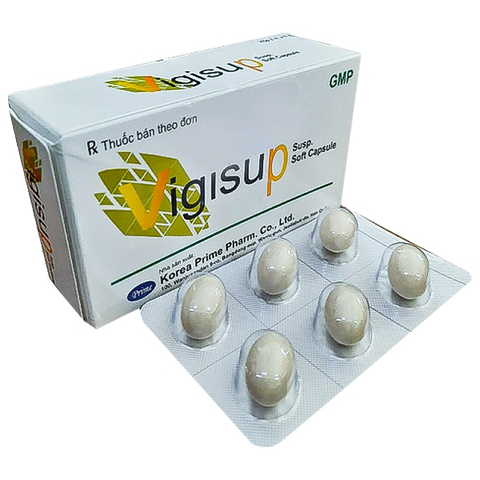 Vigisup Viên nang mềm đặt âm đạo H/2 vỉ x 6 viên Hàn Quốc