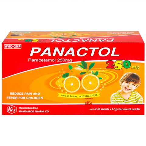 Panactol (Paracetamol 250mg) H/48 gói x 1,5g Khánh Hòa