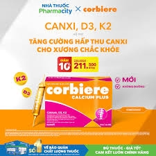Corbiere Calcium plus ( hộp 30 ống 10ml)