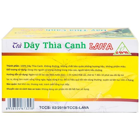 Trà dây thìa canh Lava H/30 túi lọc x 5g