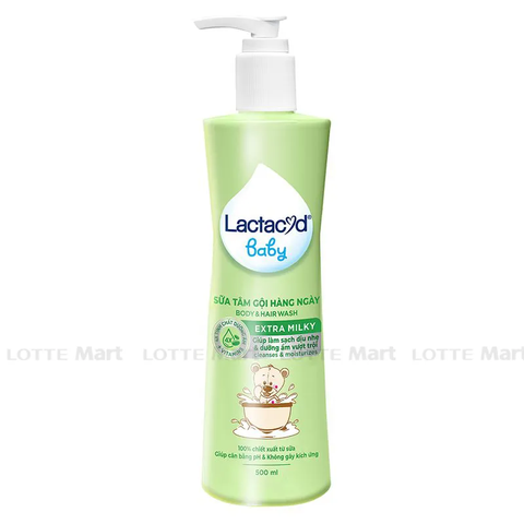 Lactacyd milky chai 500ml vòi K12