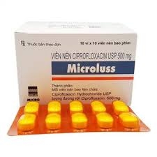 Ciprofloxacin ấn 10 vỉ/h