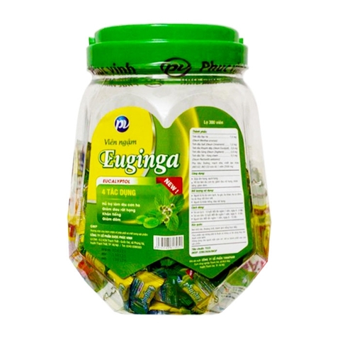 Kẹo ngậm Euginca lọ 300 viên/ lọ phúc vinh