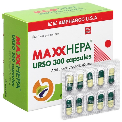 Maxxhepa Urso 300 ( Acid Ursodeoxycholic 300mg ) H3Vx10V Ko KM