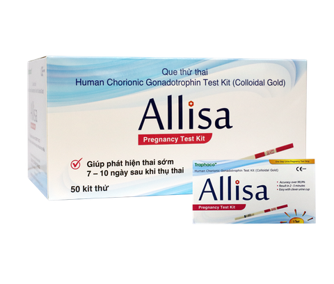 Que thử thai nhanh HCG Allisa Traphaco