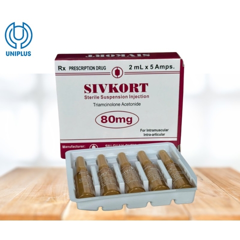 sivkort 80mg/2ml hộp 5 ống (triamcinolone ) đài loan