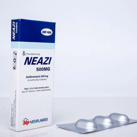 Neazi 500 mg - Azithromycin H 3 Viên Mediplantex