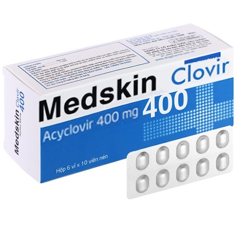 Medskin acyclovir 400mg H6vỉ x 10v HG