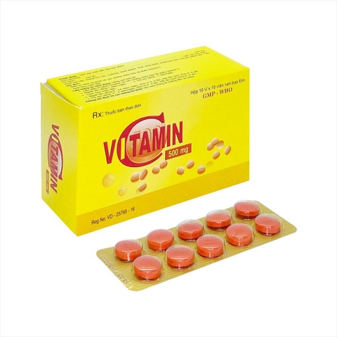 Vitamin C 500mg H/10vỉ x 10viên Quảng Bình
