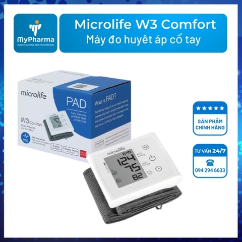 Máy huyết áp điện tử cổ tay W3 comfort Microlife
