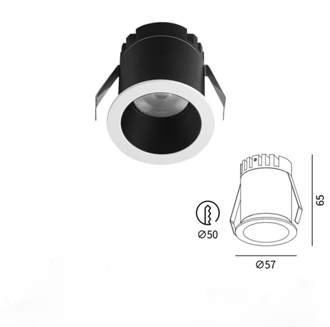 Đèn âm trần mini 7W