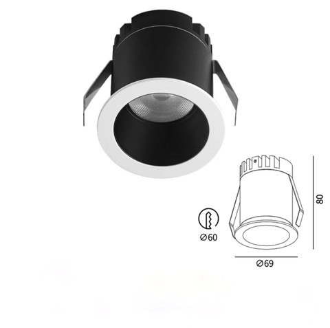 Đèn âm trần mini 9W