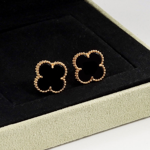 Clover Earrings - Black