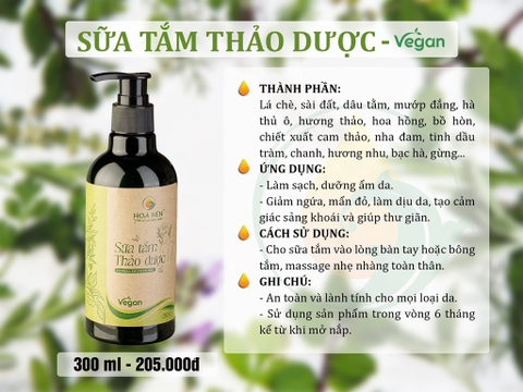 Sữa tắm thảo dược Hoa Nén