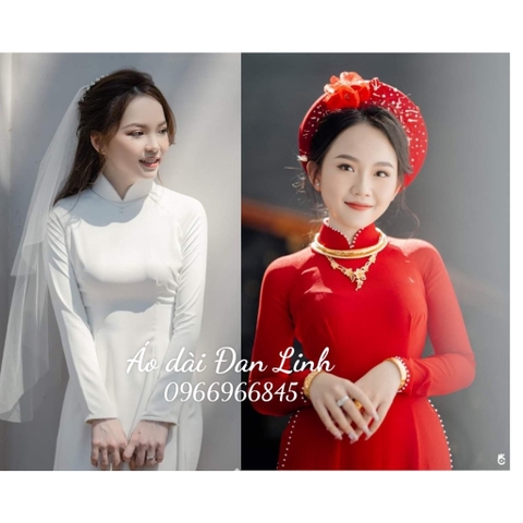 *Áo dài cưới, áo dài ăn hỏi, áo dài cô dâu đẹp - Áo Dài Đan Linh