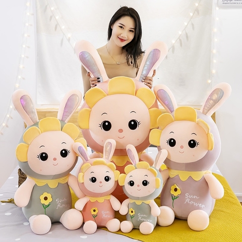 Gấu Bông Thỏ Mặt Hoa MIRANA Thú Nhồi Bông Cao Cấp Siêu Đáng Yêu