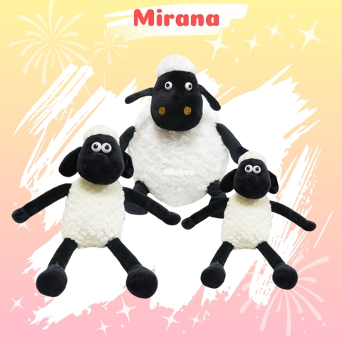 Gấu Bông Cừu Shaun In The Sheep Mirana Chất Vải Siêu Mịn An Toàn Với Trẻ Em