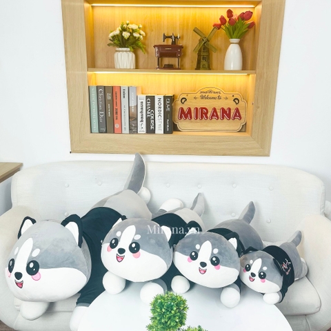 Gấu Bông Chó Mèo Alaska MIRANA Thú Nhồi Bông Chó Mèo Cao Cấp Siêu Đáng Yêu
