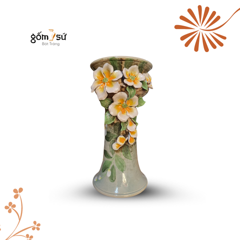 [BST]-Bình hoa gốm -Bốn mùa nở hoa